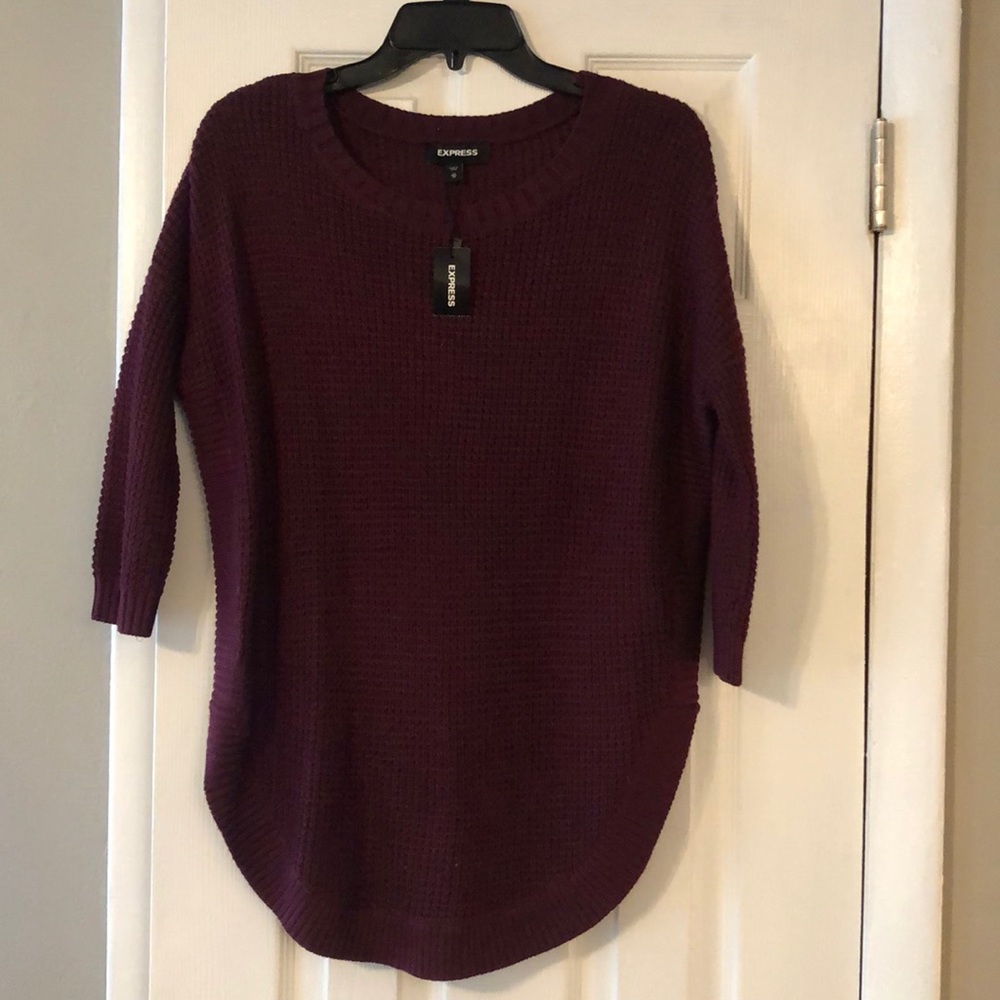NWT XS Express wine colored sweater